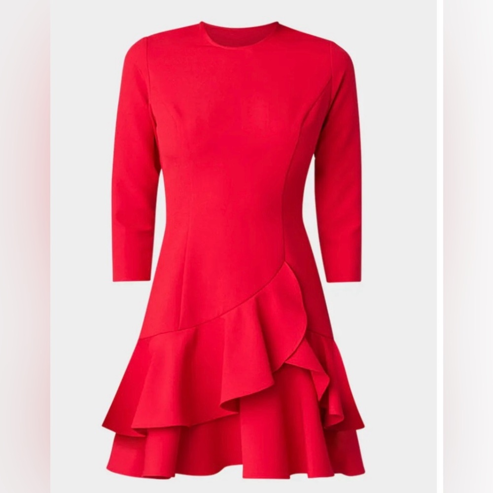 Shoshana red flare dress